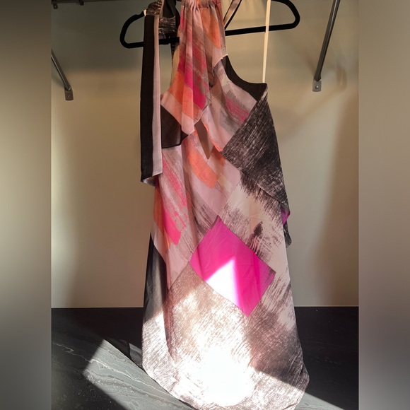 New with tags Rachel Roy Pink Chiffon Hanker chief Hem Dress - Picture 3 of 7